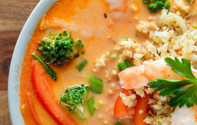 LCHF juha s kozicami